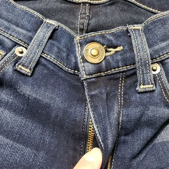 Hudson Krista Crop Super Skinny Released Hem Jeans Sz 24 - Picture 5 of 14